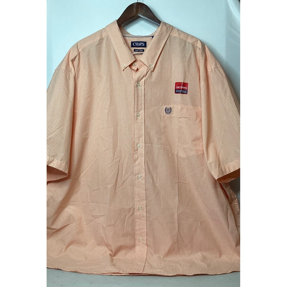 Mens Chaps Easy‎ Care Temp Control Short Sleeve Button Down Plaid Shirt - Picture 4 of 14